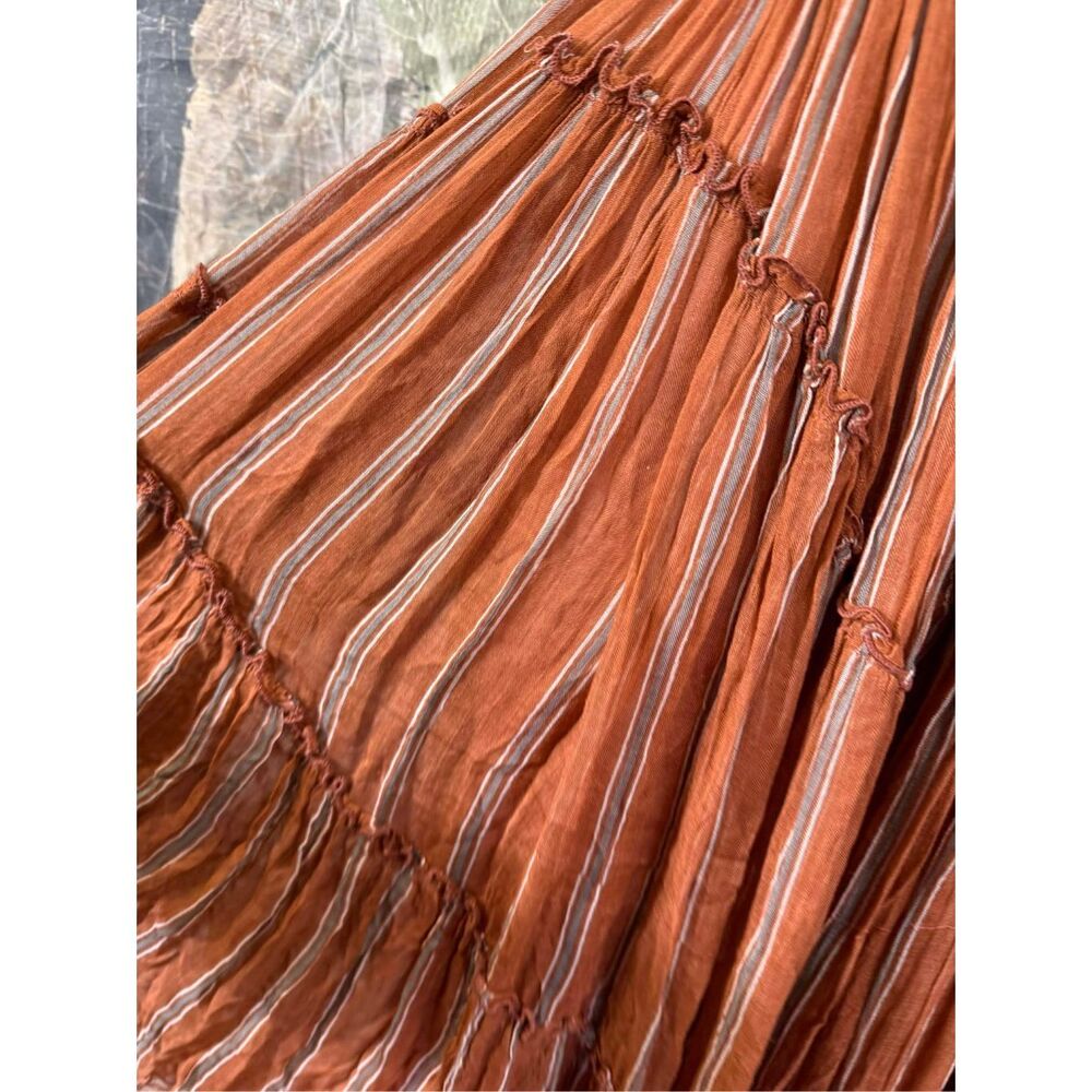 New Free People FP One Ember Printed Midi Skirt Size Xs - Picture 5 of 7